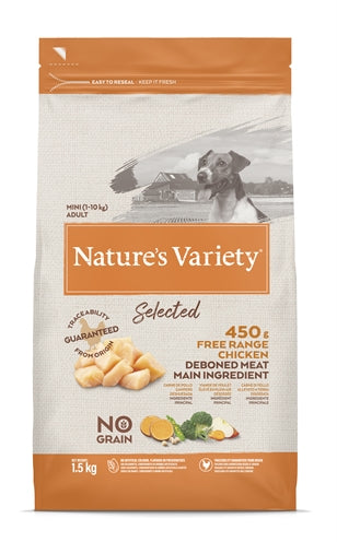 Natures Variety Selected Adult Mini Free Range Chicken 1,5 KG