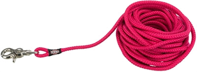 Trixie Hondenriem Sleeplijn Rond Met Trigger Snap Haak Fuchsia Roze 10 MTRX0,6 CM