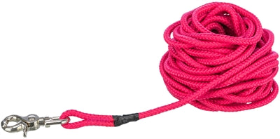 Trixie Hondenriem Sleeplijn Rond Met Trigger Snap Haak Fuchsia Roze 10 MTRX0,6 CM