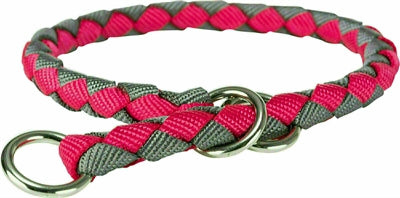 Trixie Halsband Hond Cavo Half-Slip Fuchsia / Grafiet Grijs 25-31X1,2 CM