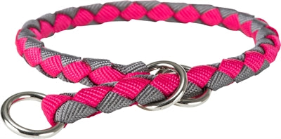 Trixie Halsband Hond Cavo Half-Slip Fuchsia / Grafiet Grijs 30-36X1,2 CM