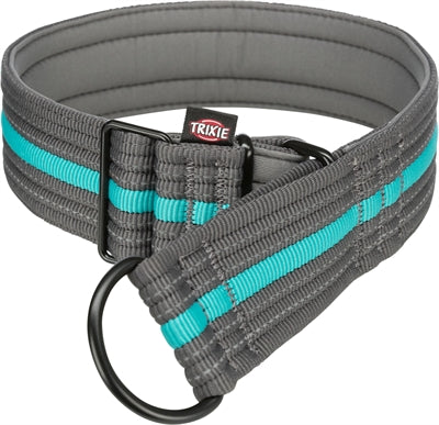 Trixie Halsband Hond Fusion Half-Slip Grafiet Grijs / Oceaan Blauw 28-38X3,5 CM