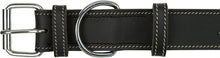 Trixie Halsband Hond Rustic Vetleer Heartbeat Zwart