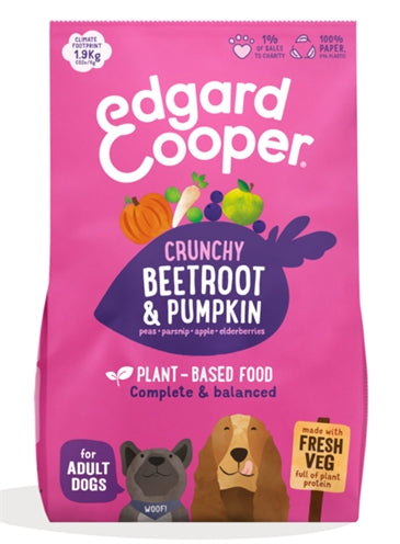 EDGARD & COOPER HOND ADULT PLANTAARDIG RODE BIET / POMPOEN 7 KG
