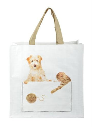 Merkloos Shoppingbag Kiekeboe Hond / Kat Assorti 40X14X40 CM