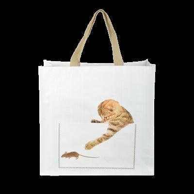 Merkloos Shoppingbag Kiekeboe Kat Assorti 40X14X40 CM