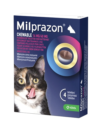 Krka Zzzkrka Milprazon Kauwtabletten Ontwormingstabletten Kat