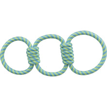 Trixie Aquatoy Touw Trekspeeltje Ringen Polyester Geel / Groen 42 Cm 3 St