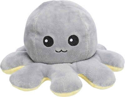 Trixie Octopus Omkeerbaar Pluche Grijs / Geel 19 CM