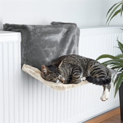 Trixie Radiator Hangmat Pluche Grijs / Lichtgrijs 45X31X24 CM