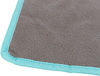 Trixie Fleece Deken Uitloopruimtes En Knaagdierkooi Grijs / Turquoise 140X100 CM