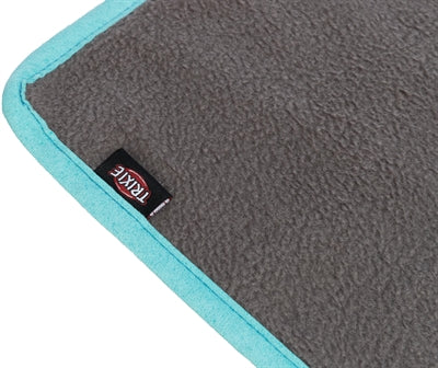 Trixie Fleece Deken Uitloopruimtes En Knaagdierkooi Grijs / Turquoise 140X100 CM