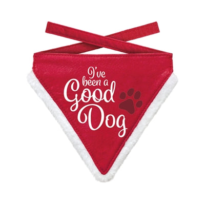 PLENTY GIFTS KERST BANDANA GOOD DOG ROOD