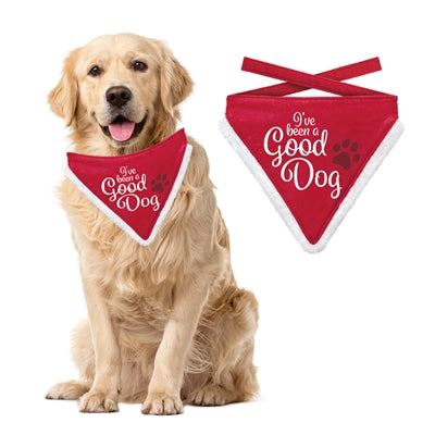 PLENTY GIFTS KERST BANDANA GOOD DOG ROOD