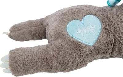 Trixie Pluche Luiaard Grijs Met Heartbeat Voor Puppy 34 CM