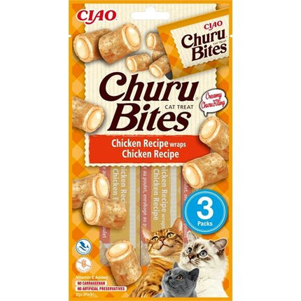 Inaba Churu Bites Cat Chicken Recipe Wraps 3X10 GR 