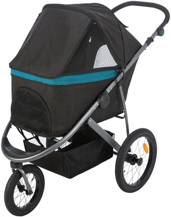 Trixie Hondenbuggy Zwart / Petrol TOT 20 KG 60X120X112 CM