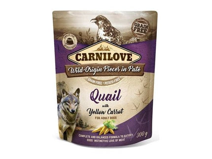 Carnilove Dog Pouch Kwartel / Gele Wortel 12X300 GR