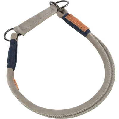 Trixie Be Nordic Halsband Hond Half-Slip Leer Grijs 30X0,5 CM