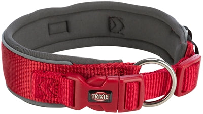 Trixie Premium Halsband Hond Extra Breed Rood / Grafiet Grijs 27-35X2,5 CM