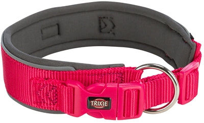 Trixie Premium Halsband Hond Extra Breed Fuchsia / Grafiet Grijs 27-35X2,5 CM