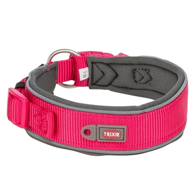 Trixie Premium Halsband Hond Extra Breed Fuchsia / Grafiet Grijs