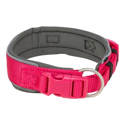 Trixie Premium Halsband Hond Extra Breed Fuchsia / Grafiet Grijs
