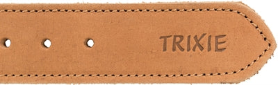 Trixie Rustic Vetleer Halsband Hond Heartbeat Bruin 34-40X3 CM