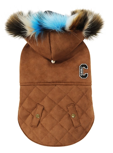 Croci Hondenjas Shearling Gevoerd Bruin 25 CM