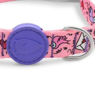 Morso Halsband Hond Gerecycled Sweet Tweet Roze 30-42X1,5 CM