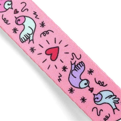 Morso Halsband Hond Gerecycled Sweet Tweet Roze 30-42X1,5 CM