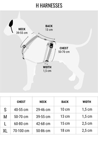 Morso Hondentuig H-Tuig Gerecycled Full Metal Dog Bruin 40-55X1,5 CM