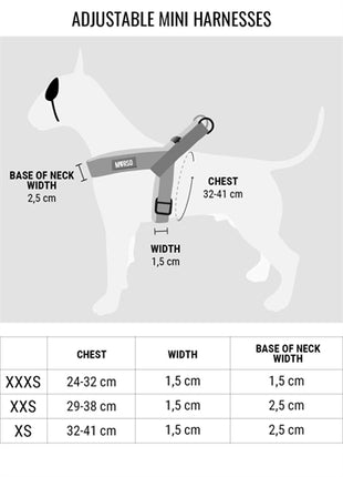 Morso Mini Hondentuig Verstelbaar Gerecycled Full Metal Dog Bruin 24-32X1,5 CM