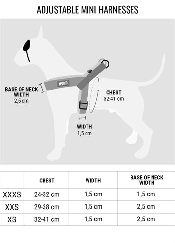 Morso Mini Hondentuig Verstelbaar Gerecycled Full Metal Dog Bruin 32-41X2,5 CM