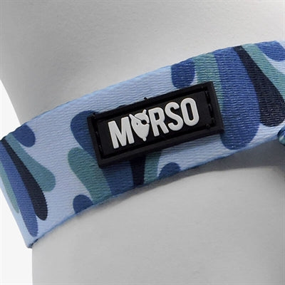 Morso Mini Hondentuig Verstelbaar Gerecycled Splash Blauw 29-38X2,5 CM