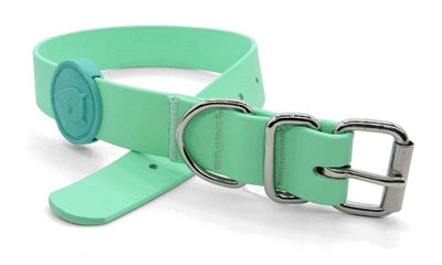 Morso Halsband Hond Waterproof Gerecycled Carribean Green Groen 33-41X1,5 CM