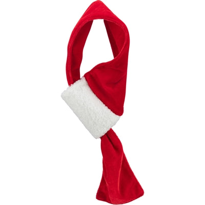 TRIXIE XMAS SJAAL FLUWEELLOOK ROOD / WIT