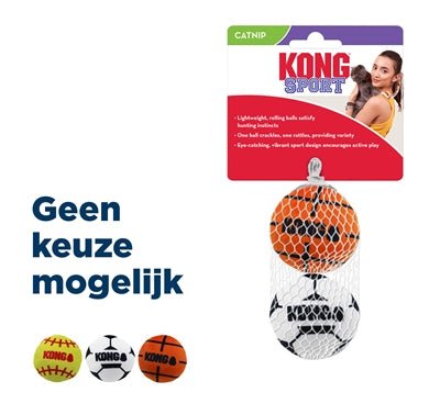 KONG CAT SPORT BALLS MET CATNIP ASSORTI
