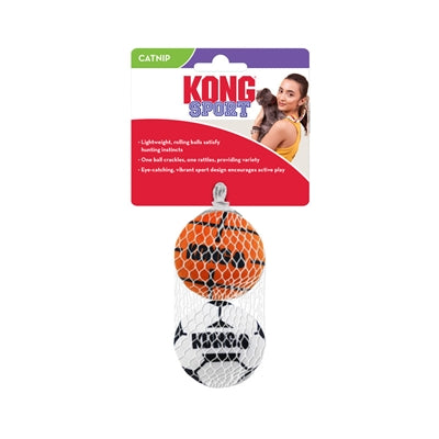 KONG CAT SPORT BALLS MET CATNIP ASSORTI
