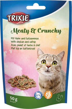 Trixie Meaty & Crunchy Kip / Catnip Glutenvrij 50 GR