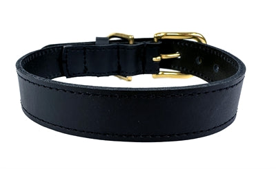 Sazzz Halsband Hond Braveheart Classic Leer Zwart 32-39x2,5 CM