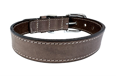 Sazzz Halsband Hond Nomad Vintage Leer Bruin 32-39X2,5 CM