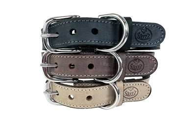 Sazzz Halsband Hond Nomad Vintage Leer Bruin 32-39X2,5 CM