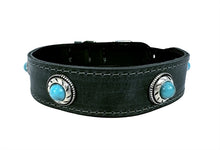 Sazzz Zzzsazzz Halsband Hond Boho Treasure Stone Vintage Leer Antraciet