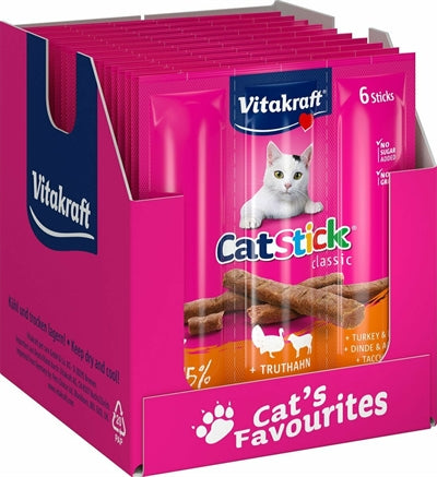 Vitakraft Cat-Stick Mini Kalkoen Met Lam 20X3 ST