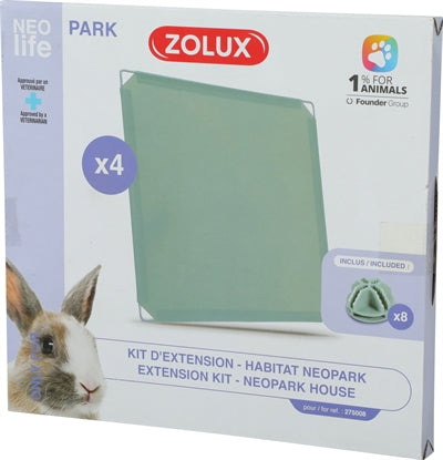 Zolux Neolife Neopark Konijn Uitbereidingsset Gesloten Panelen 35X35 CM 4 ST