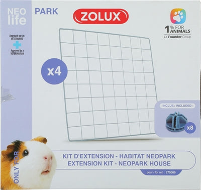 Zolux Neolife Neopark Cavia Uitbereidingsset Gaaspanelen 35X35 CM 4 ST