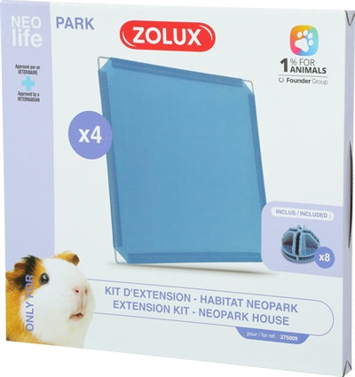 Zolux Neolife Neopark Cavia Uitbereidingsset Gesloten Panelen 35X35 CM 4 ST