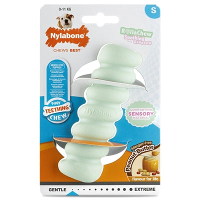 Nylabone Puppy Tactile Stick Pindakaassmaak SMALL TOT 11 KG