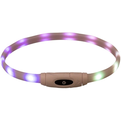 Trixie Lichtgevende Halsband Hond Usb Siliconen Oplaadbaar Meerkleurig 65X1,6 CM